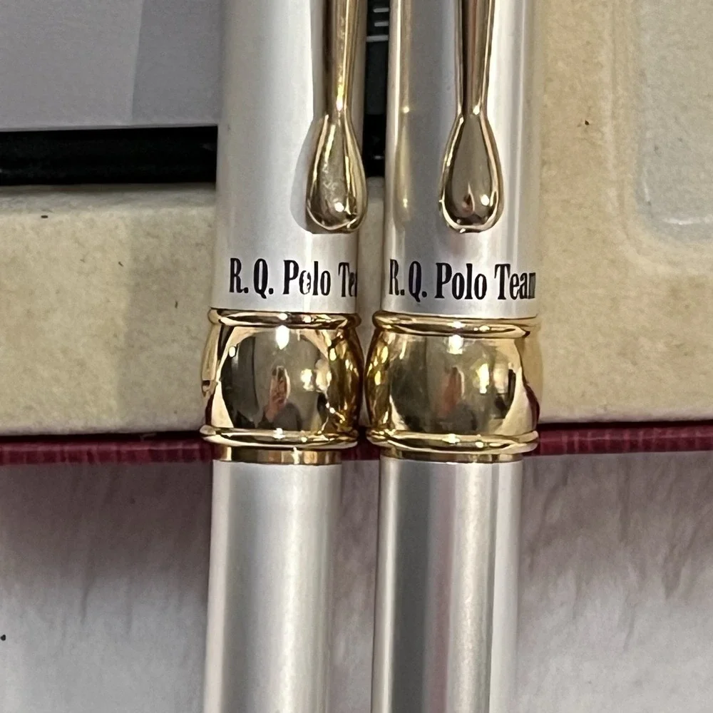 Vintage Silver & Gold Pen Set With Calculator And Ruler - Calculator Not Working